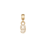 Crystal Number Charm Gold