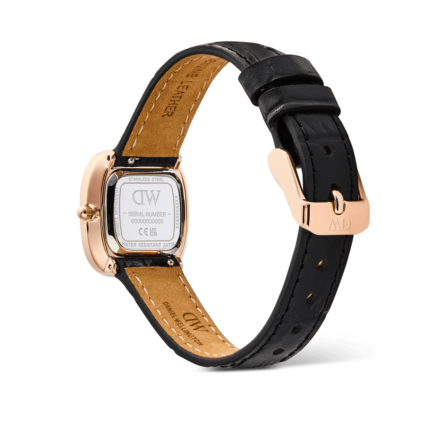 Margot Black Croc Rose Gold