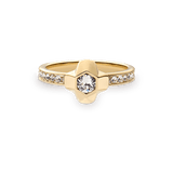 North Star Ring Small Lumine Sidestones Gold
