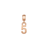 Number Charm Rose Gold