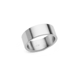 Line Ring Brushed Silver 8mm