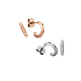 Elan Earrings Rose Gold + Silver