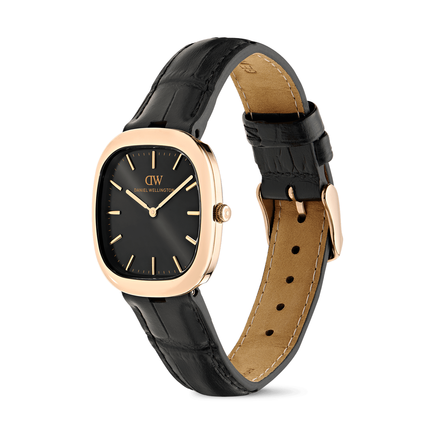 Cort Black Leather Black Rose Gold