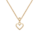 Heart Hanging Shape Gold Charm + Chain Necklace G