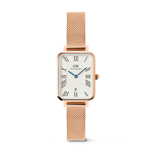 時計 DANIEL WELLINGTON QUADRO PRESSED MELROSE Quadro Pressed Melrose - Square Watch Rose Gold | DW
