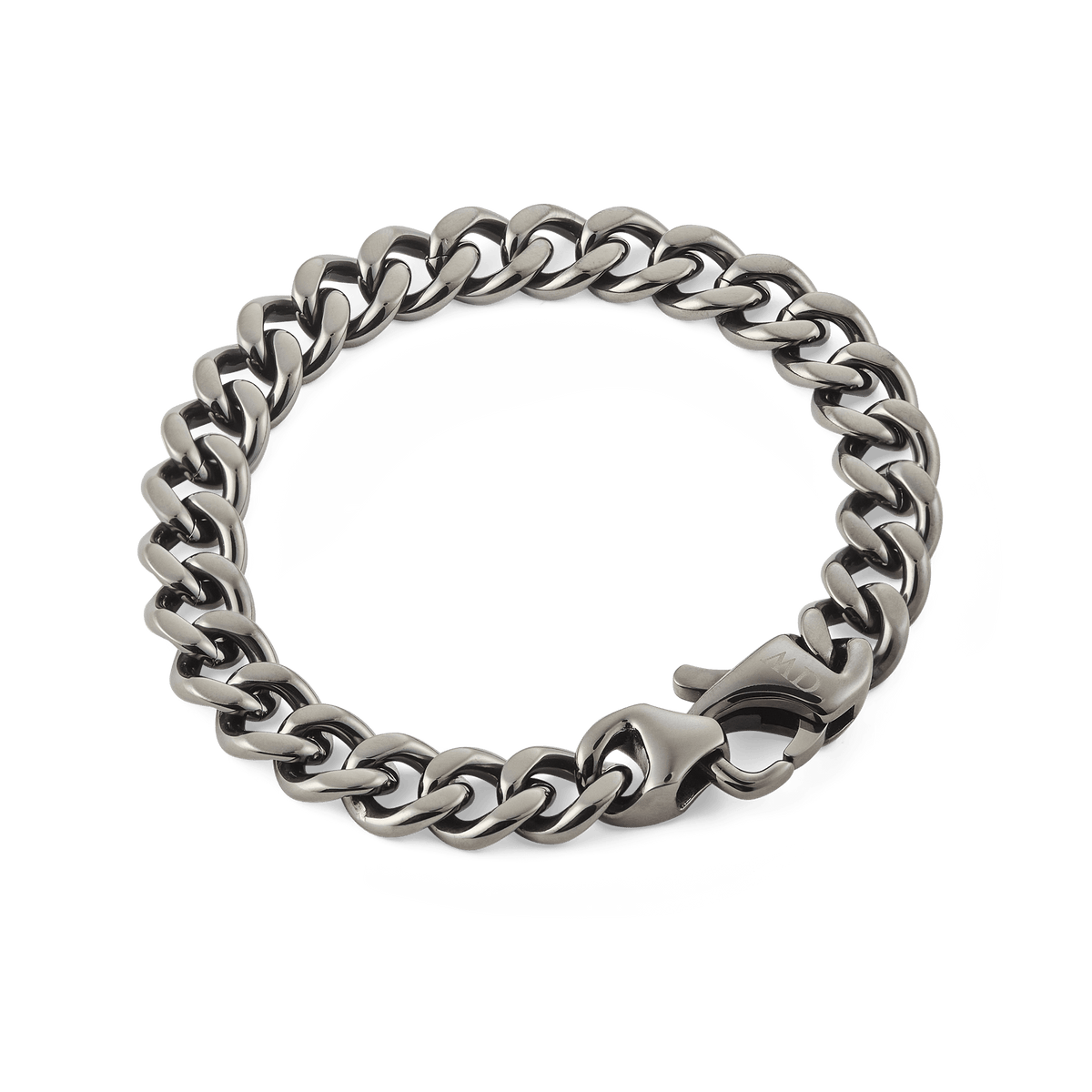 Ellipse Cuban Chain Bracelet Graphite