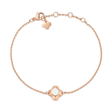 North Star Bracelet 1 Small White Enamel Rose Gold