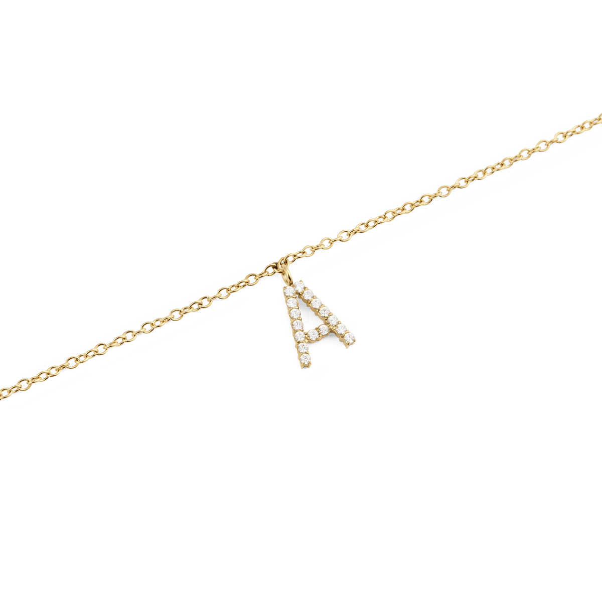 Letter Necklace Gold