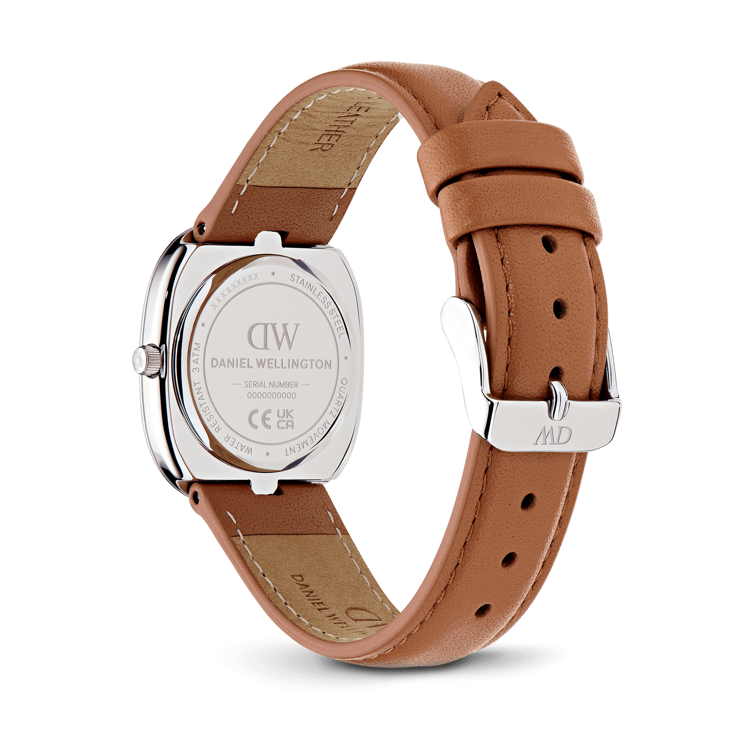 Cort Tan Brown Leather White-Blue Silver