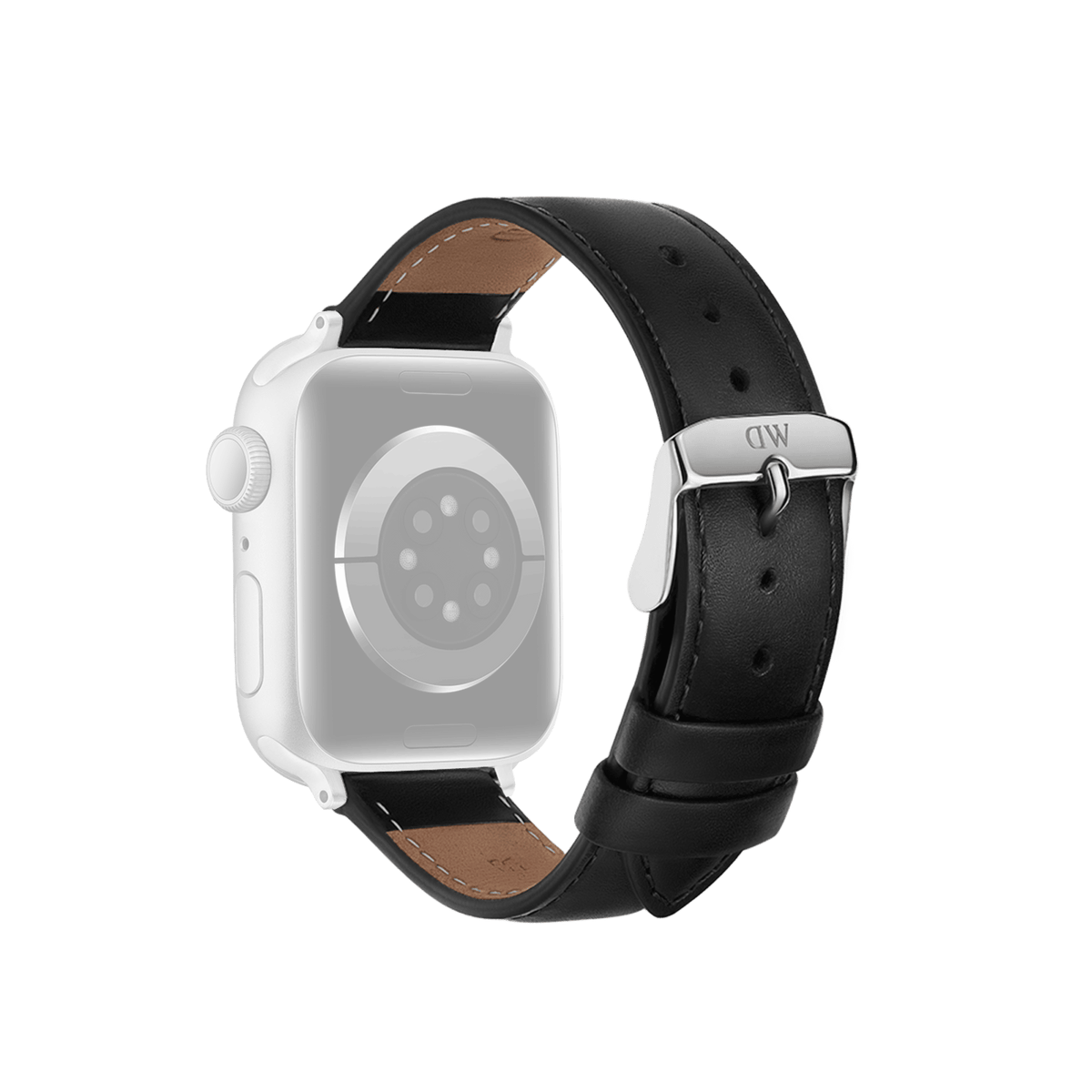 Smartwatch Strap Leather Silver