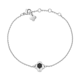 North Star Bracelet 1 Small Black Enamel Silver