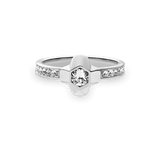 North Star Ring Small Lumine Sidestones Silver