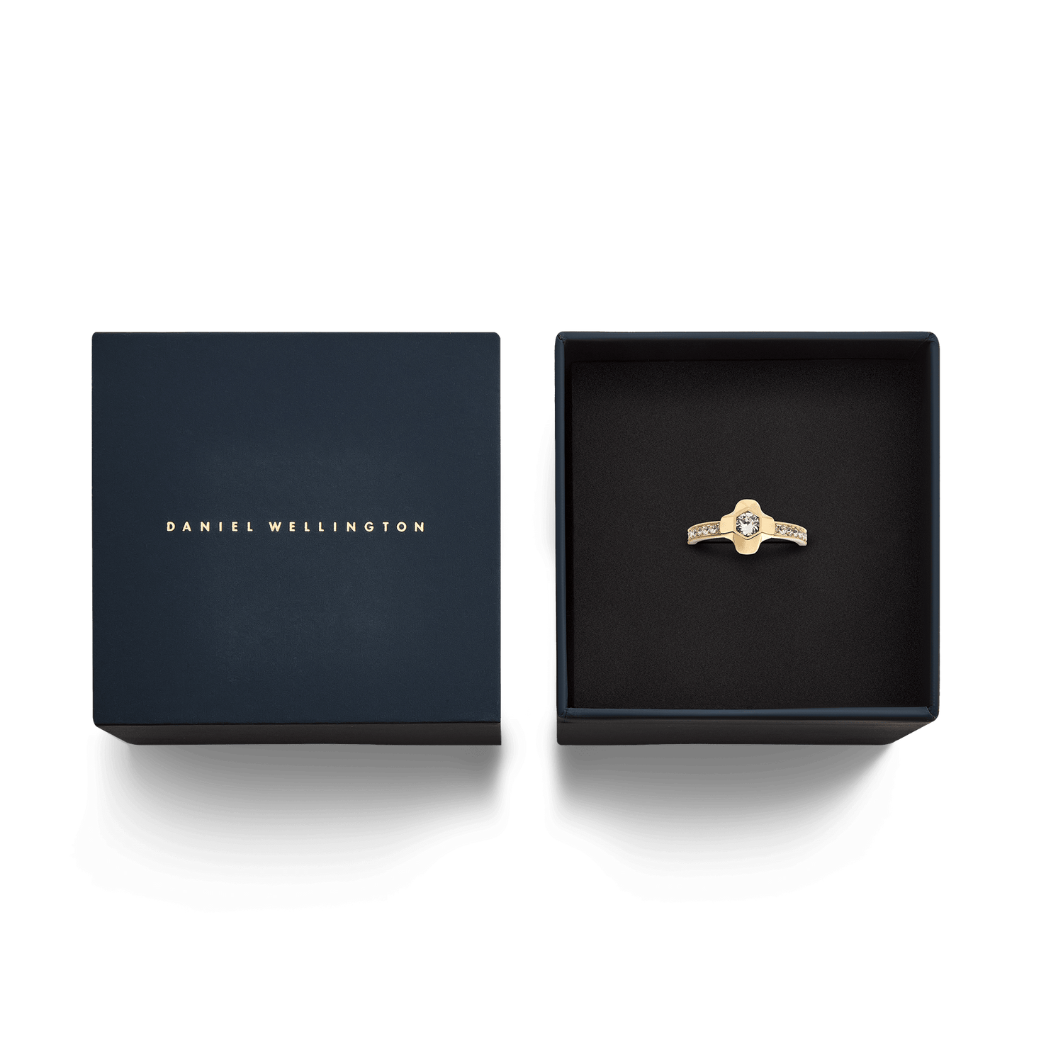 North Star Ring Small Lumine Sidestones Gold