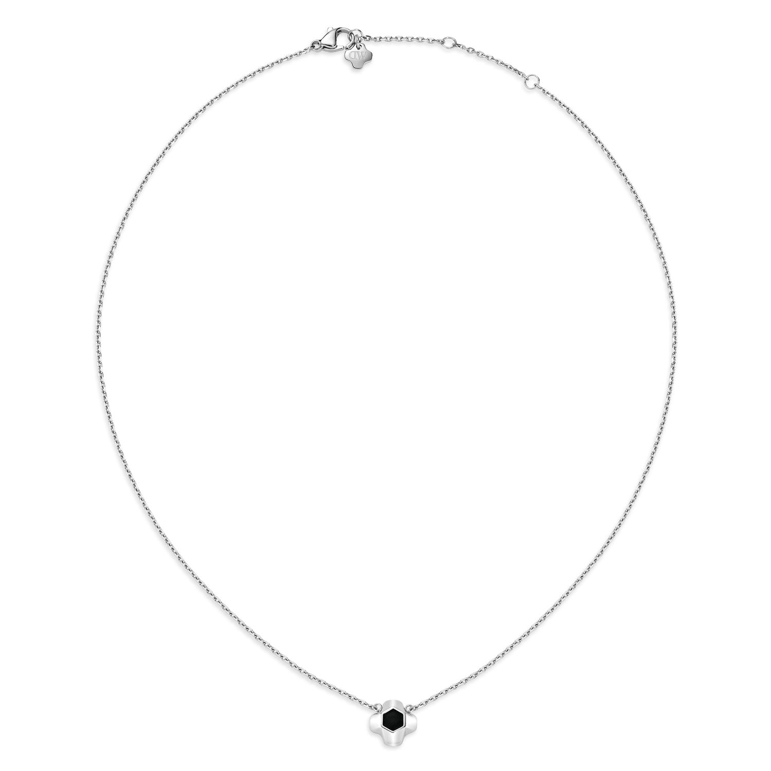 North Star Necklace 1 Small Black Enamel Silver