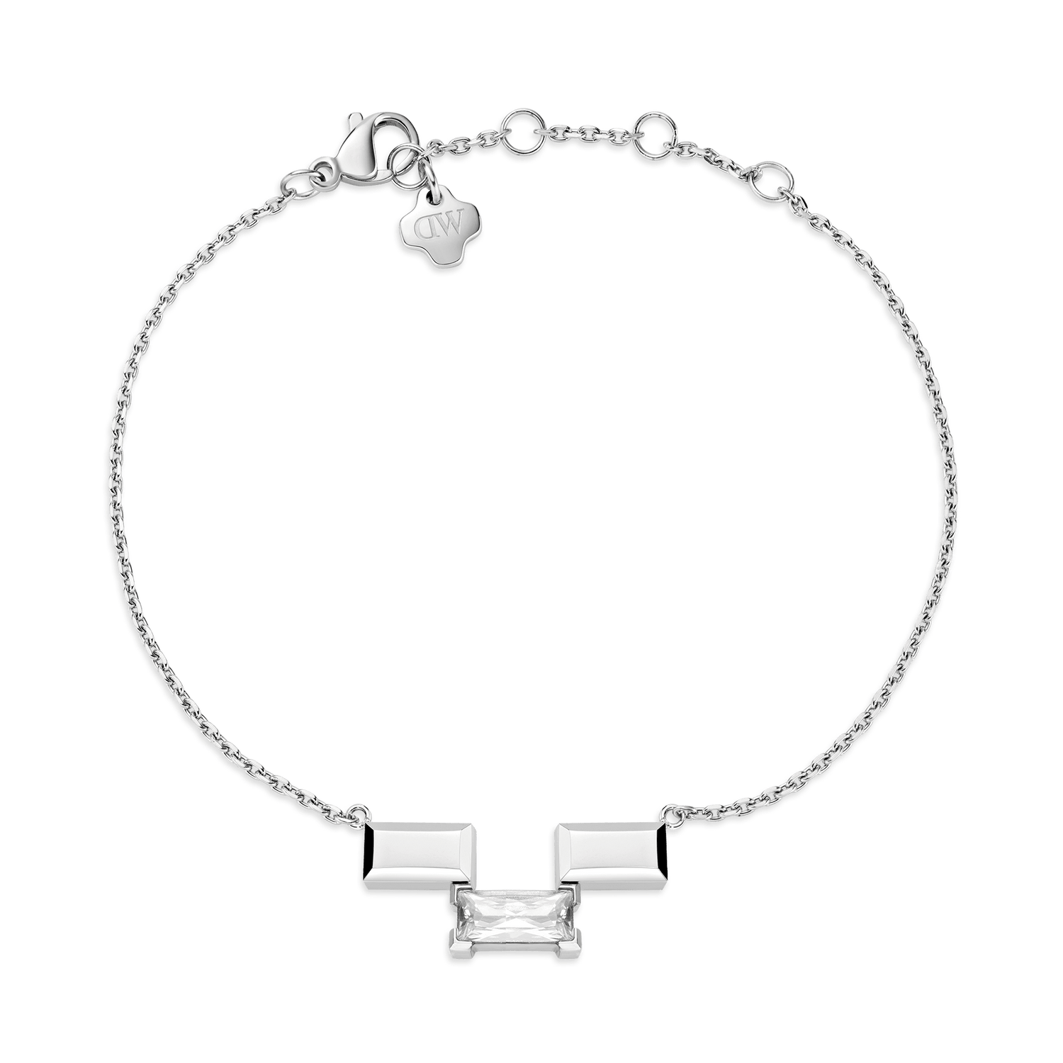 Bric Bracelet Crystal Silver