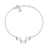 Bric Bracelet Crystal Silver