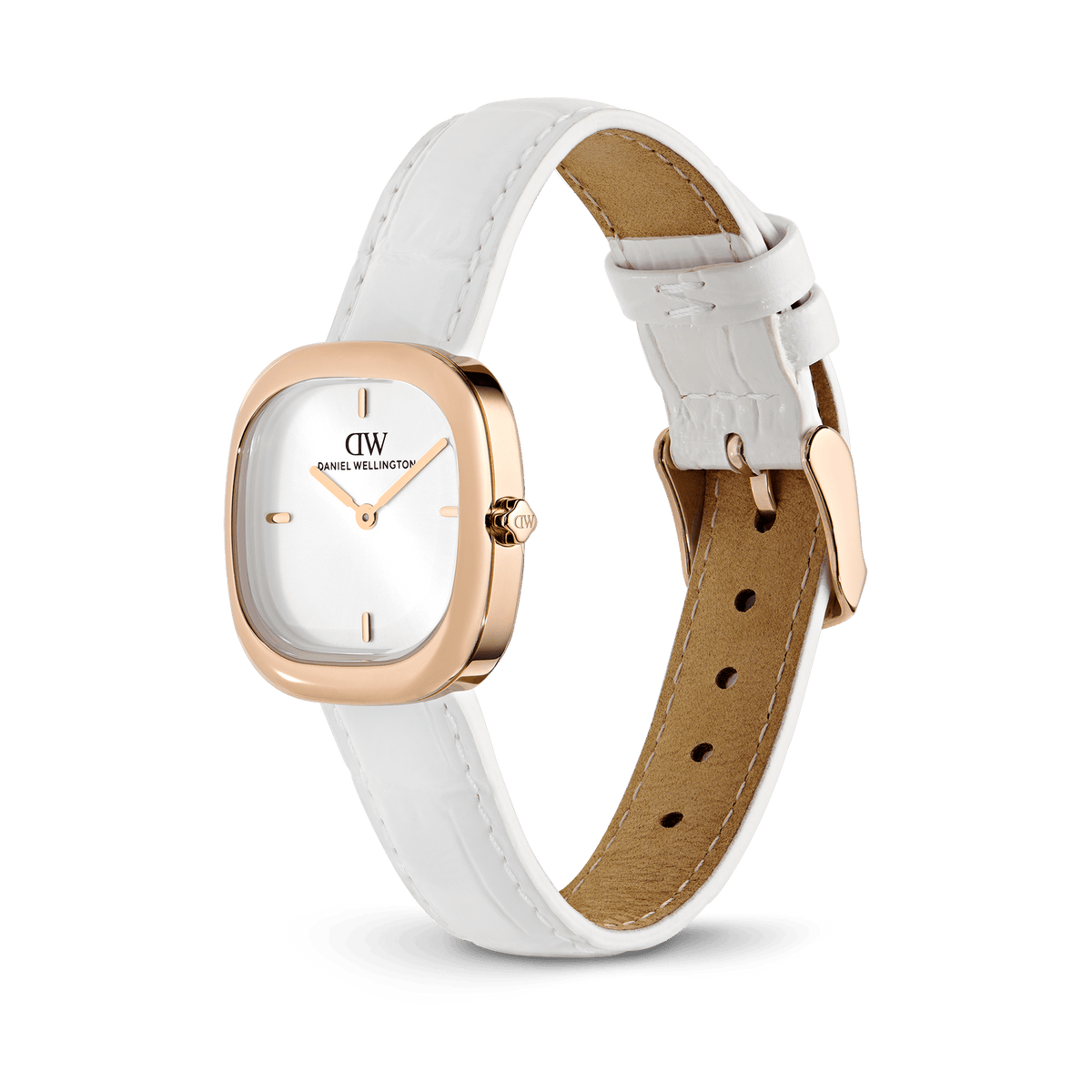 Corta White-Croc Rose Gold