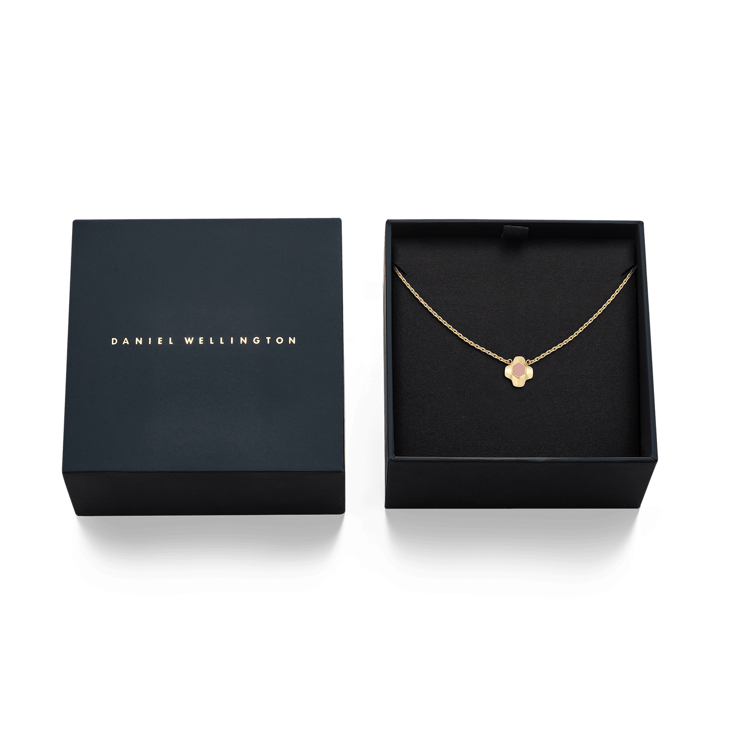 North Star Necklace 1 Small White Enamel Rose Gold