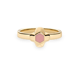 North Star Ring Small Apricot Enamel Gold