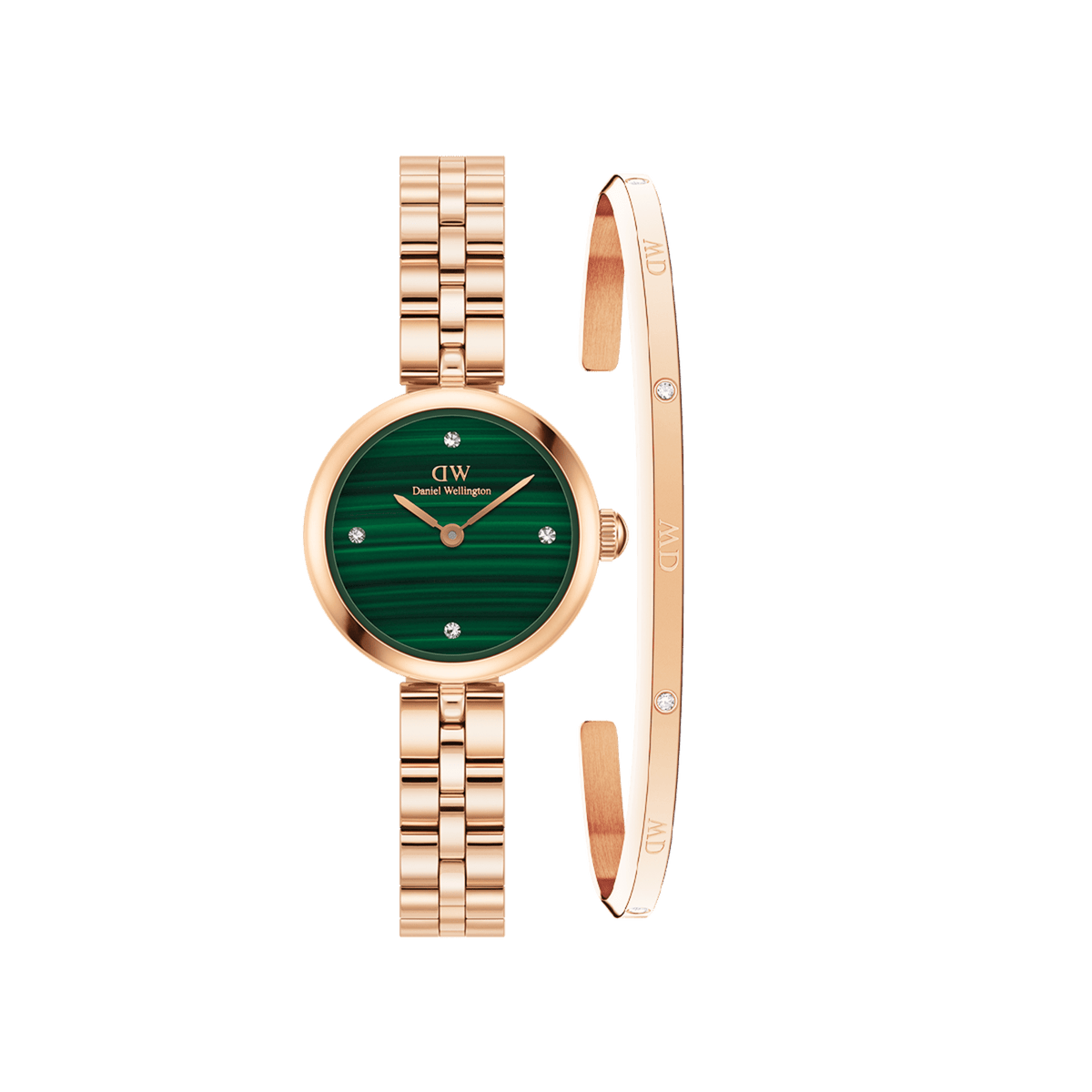 Elan Lumine Malachite Classic Lumine Bracelet Rose Gold