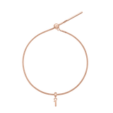 Number Rose Gold Charm + Snake Bracelet RG