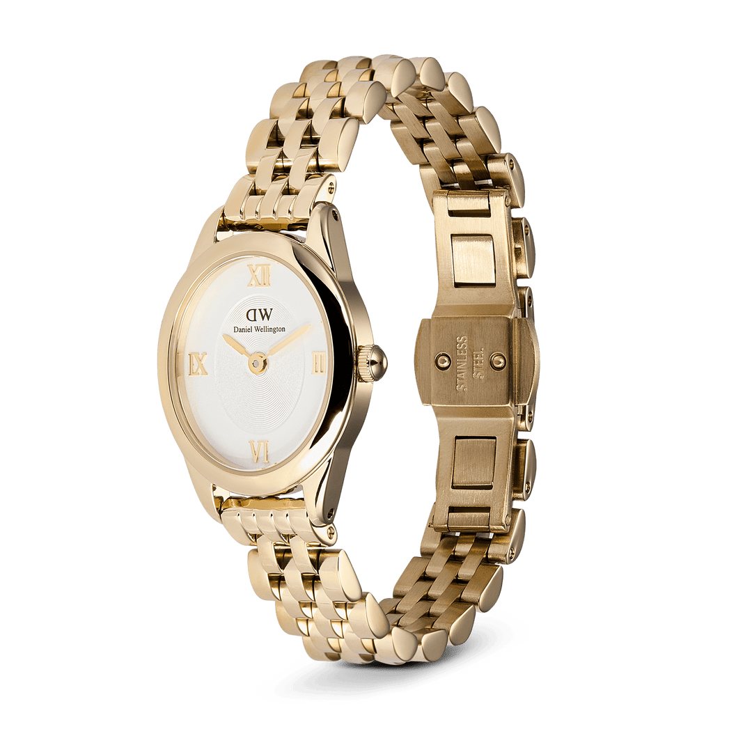 Ophelia Mini 22mm Black Leather Steel Watch