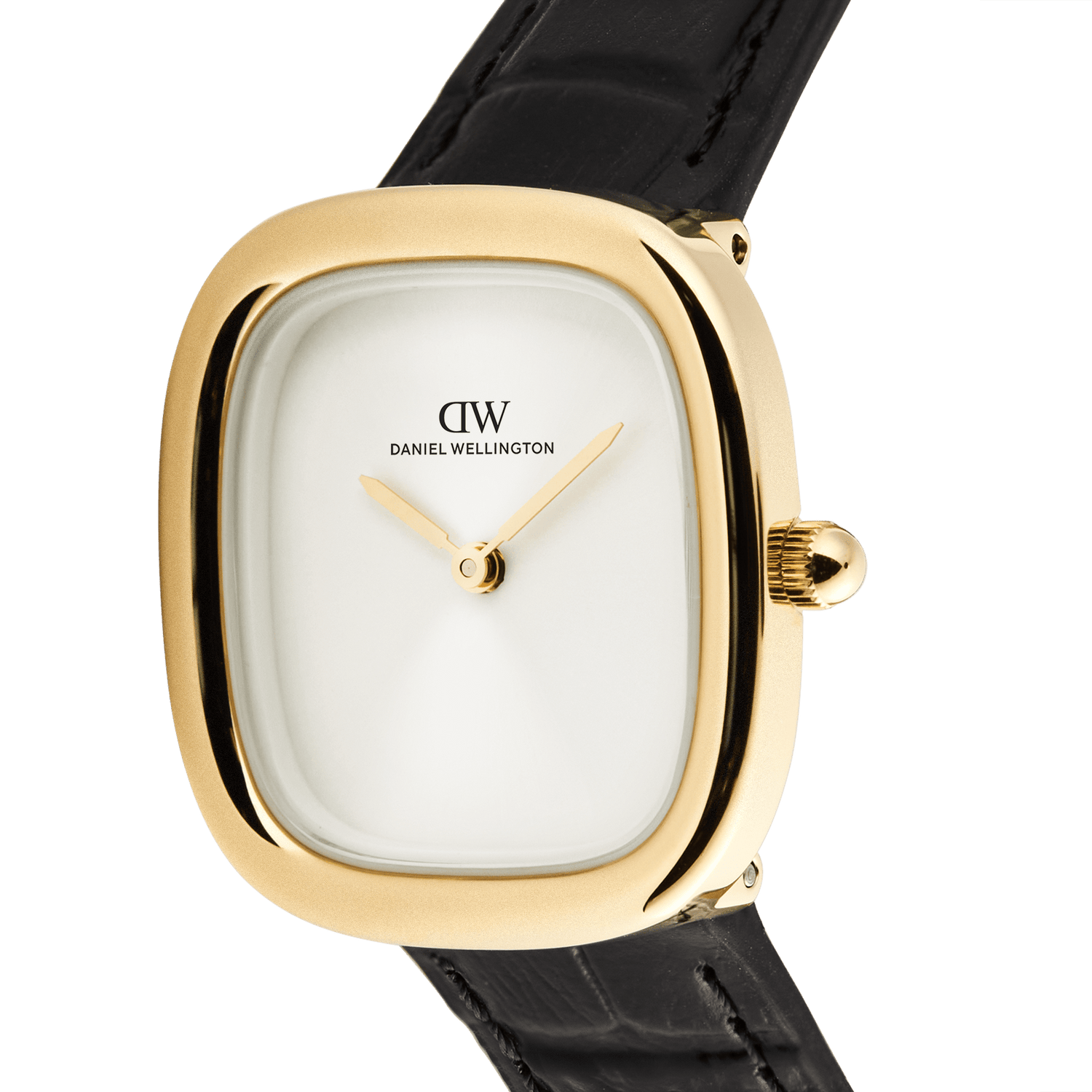 Margot Black Croc Gold