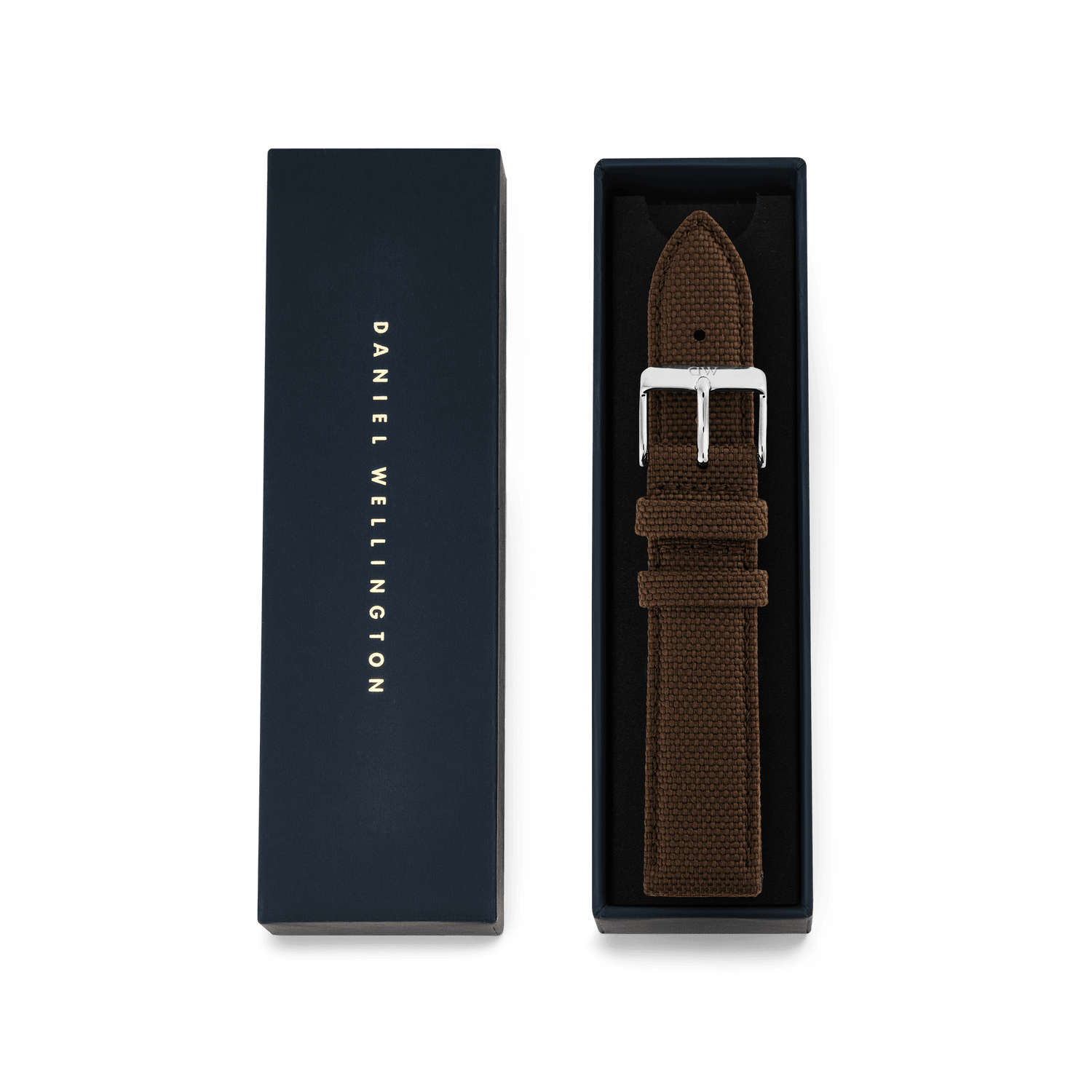 Brown Canvas Strap Silver
