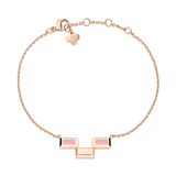 Bric Bracelet Apricot Enamel Rose Gold