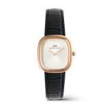 Margot Black Croc Rose Gold