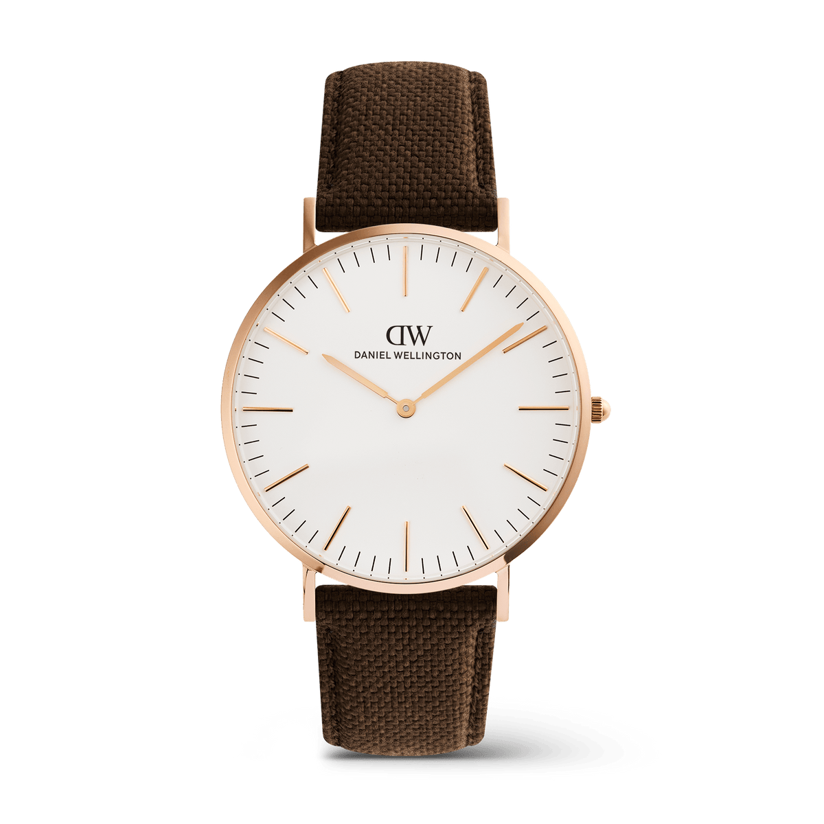 Classic Brown Canvas Rose Gold