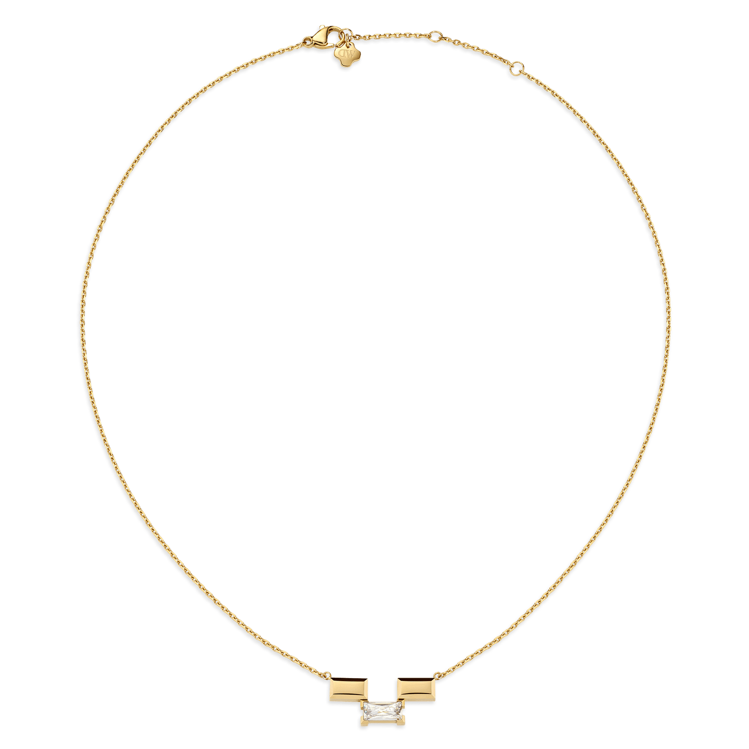 Bric Necklace Crystal Gold