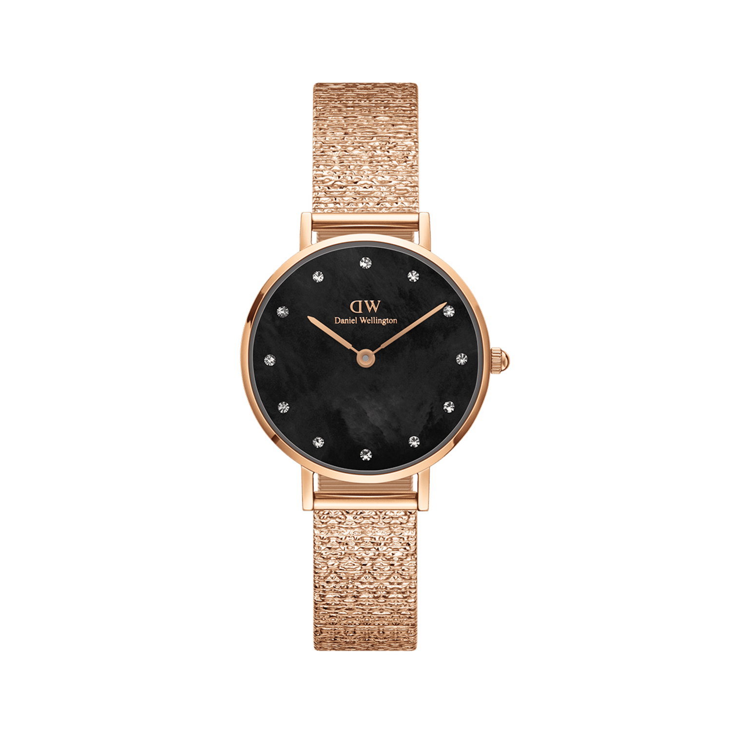 Petite Lumine Pressed Piano Black MoP Rose Gold - Main Image