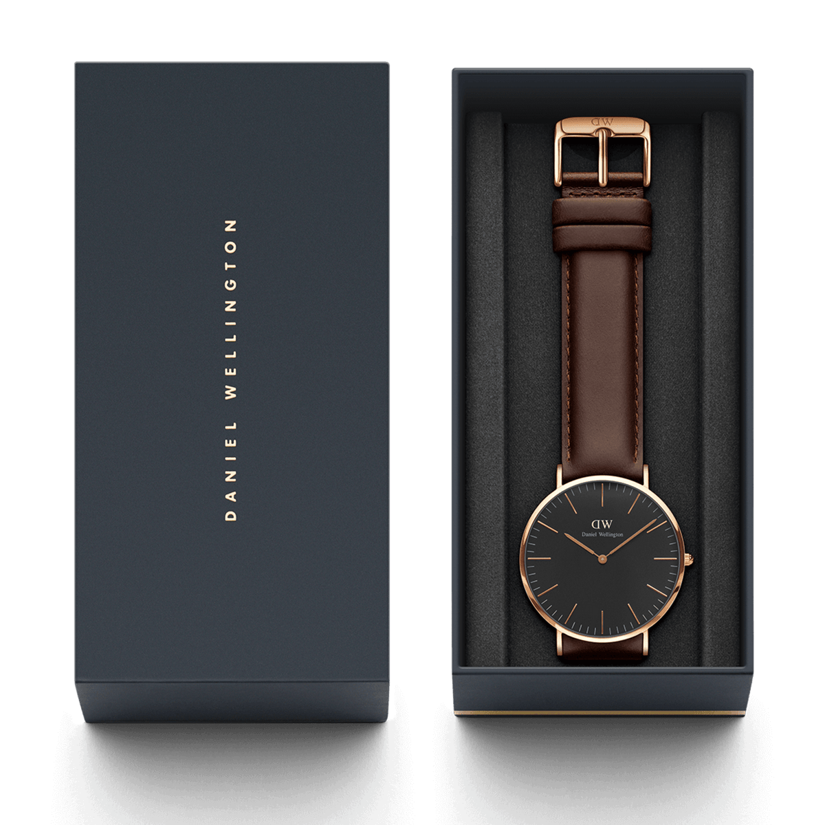Classic Bristol Black Rose Gold Rose Gold 36mm