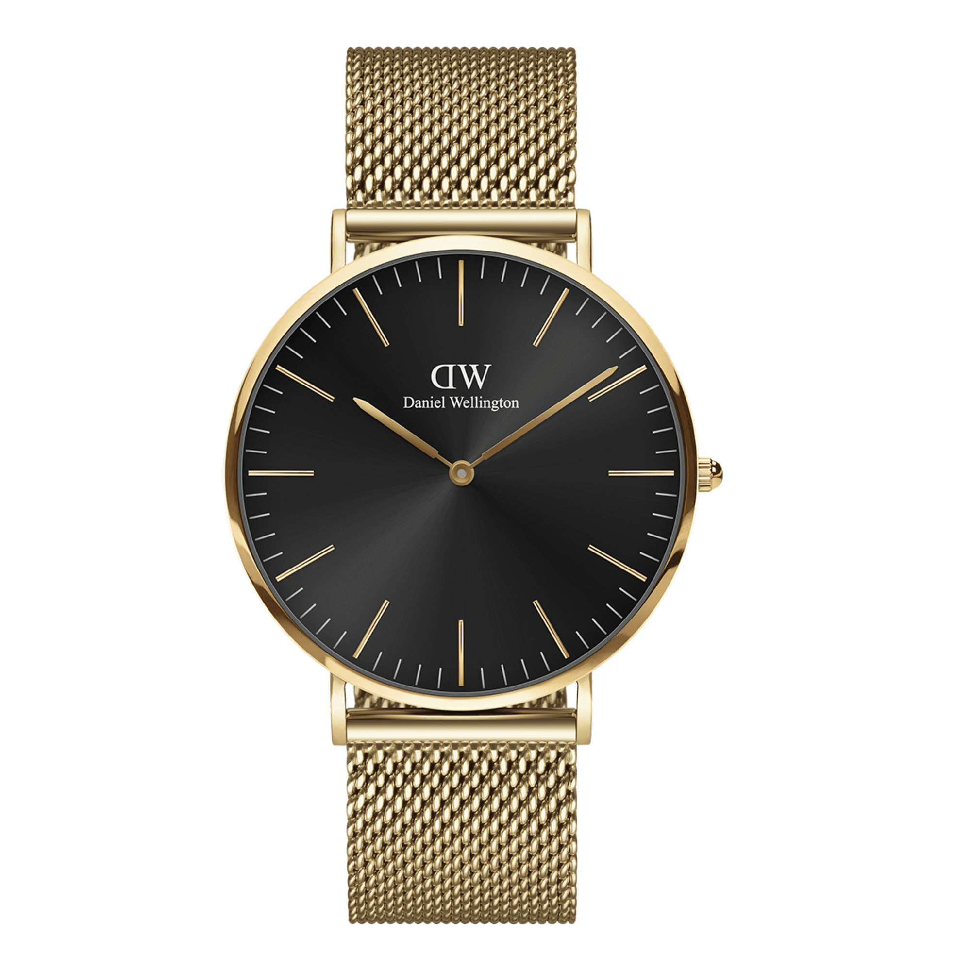 Mesh Onyx Classic gold watch with black dial DW - Main Image