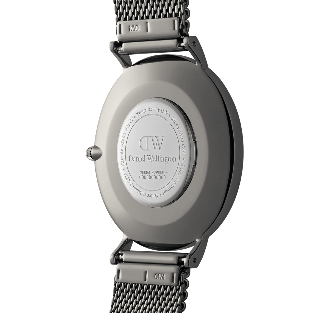 Mesh Graphite - Classic silver watch with grey dial | DW