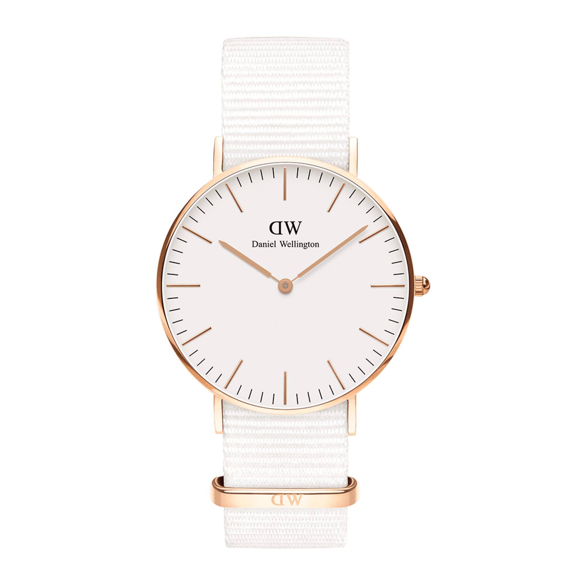 Dover - White watch with rose gold details - 36mm | DW